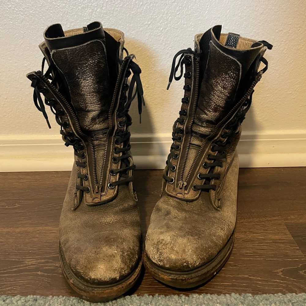 VINTAGE One-Of-A-Kind Combat Motorcycle Boots